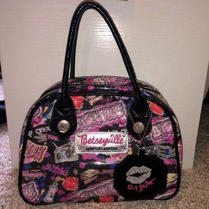 Betsey Johnson Graffiti Print Makeup/Toiletry Case